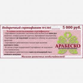 Подарочный сертификат на 5000 рублей